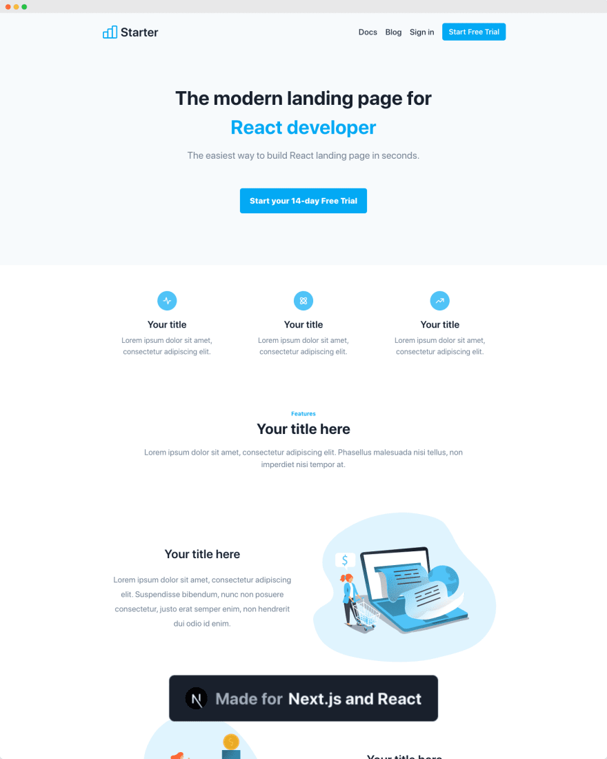 Next JS Tailwind Landing Page