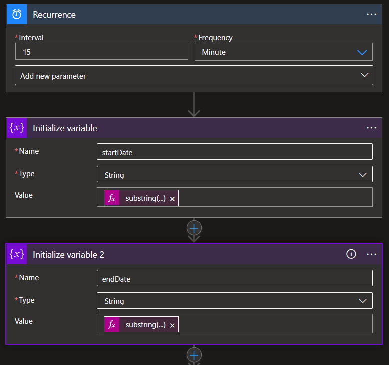 Logic App trigger and variable initialization