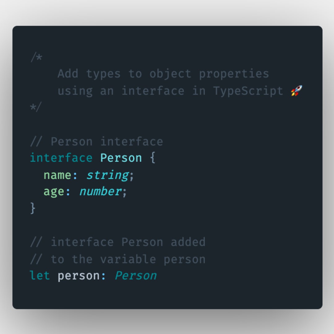 How to share properties from an Interface to a new Interface with TypeScript  - DEV Community