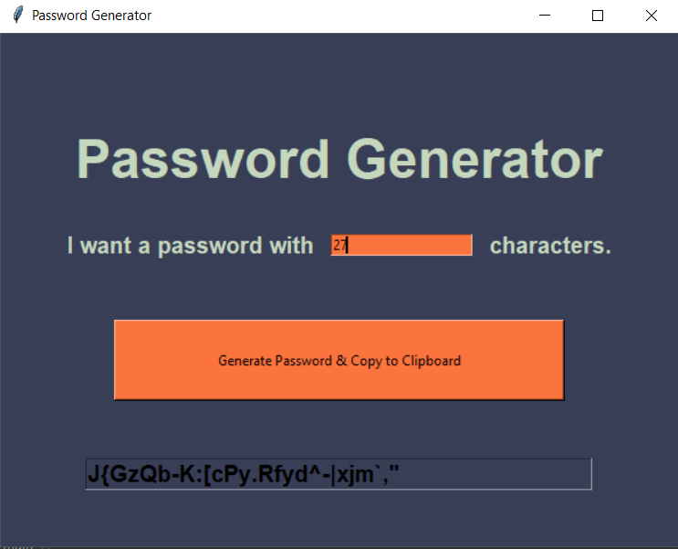 PythonProjects [1/50] - Password Generator with GUI - DEV Community