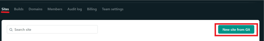 netlify site from git