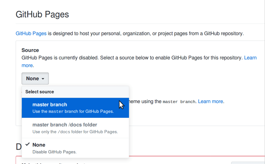 github settings
tab