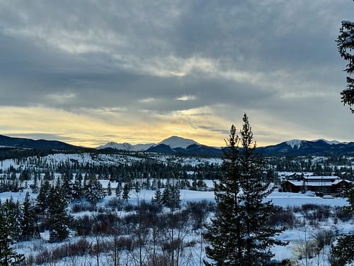 Sunset over Byers Peak