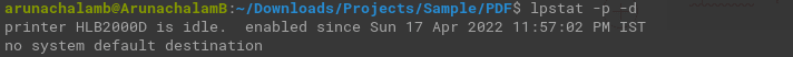 List printers connected with your computer