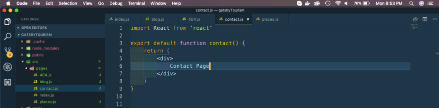 contact page