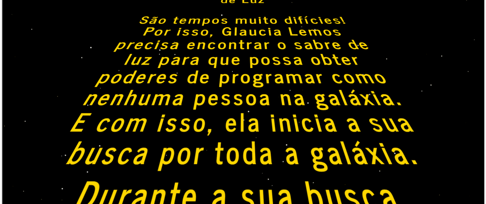 Desenvolvendo A Intro Do Star Wars Com Html Css Javascript