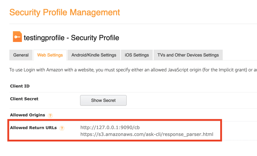 Security Profile