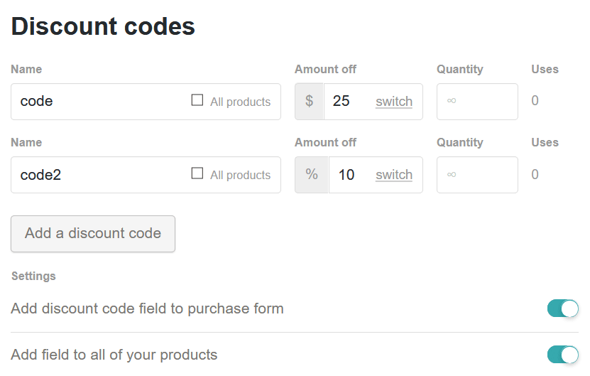 Adding coupons section in Gumroad plugin