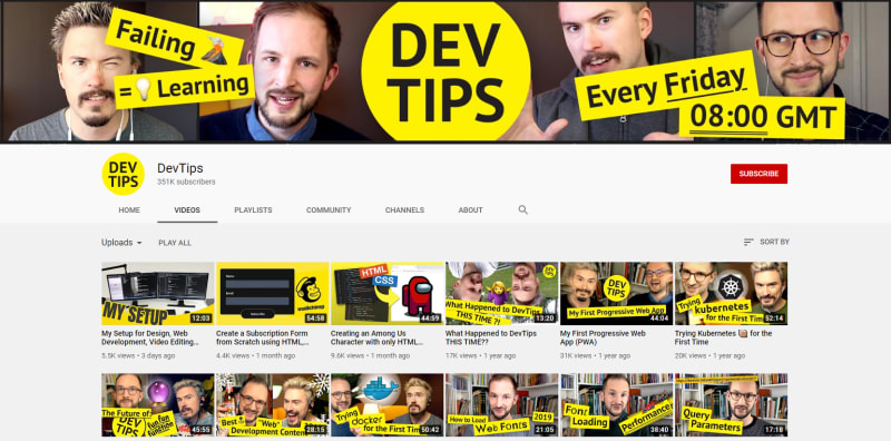 Top 20+ Web Development YouTube Channels For Beginners.🤩 - DEV Community