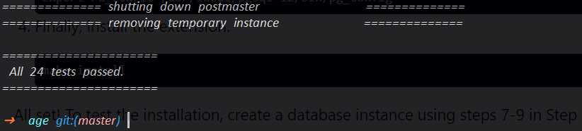 Tests Passed output