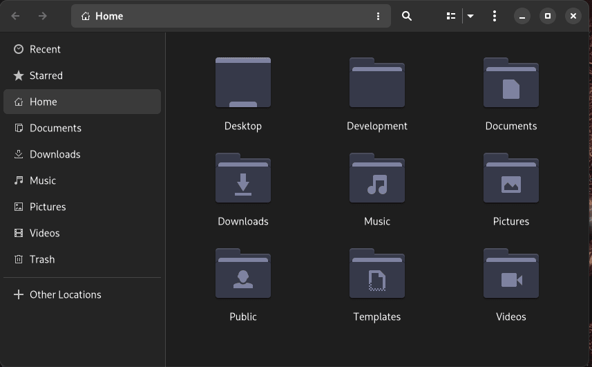 Explorador de archivos Nautilus en Manjaro<br>
