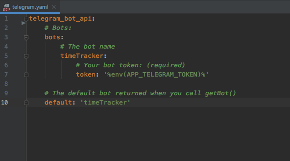 a simple telegram time tracker bot