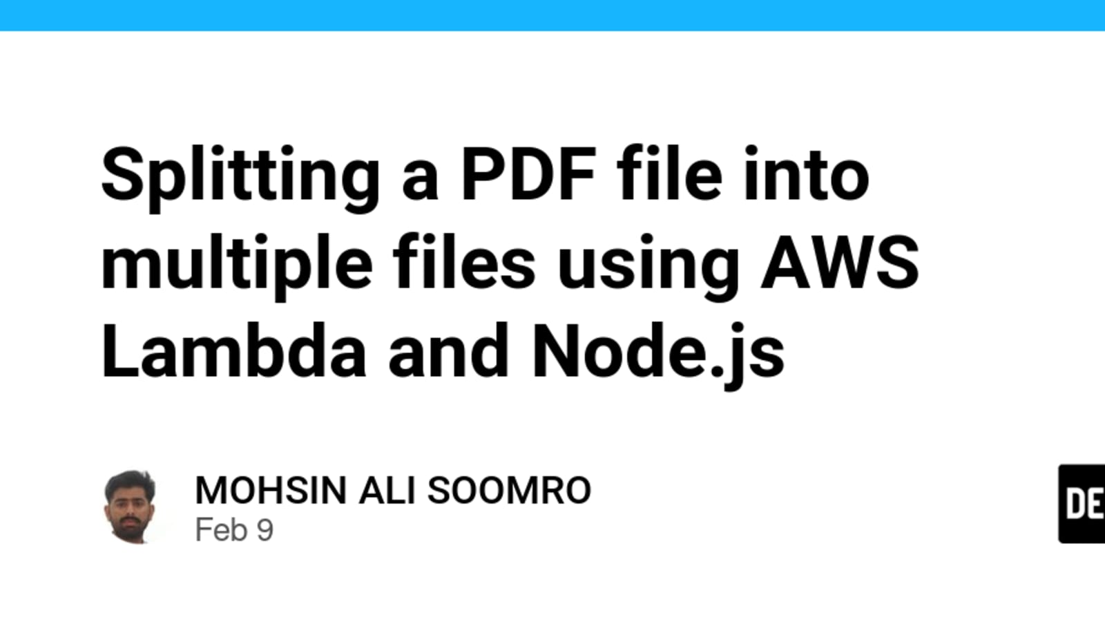 Split PDF Documents using REST API in Node.js