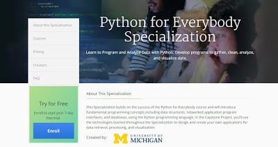 Python for Everybody Coursera free course