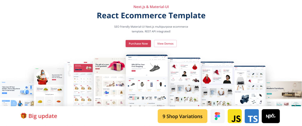 Best React Next js eCommerce Template 🛒 55  Server Side Rendered