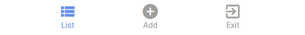 App navigation bar