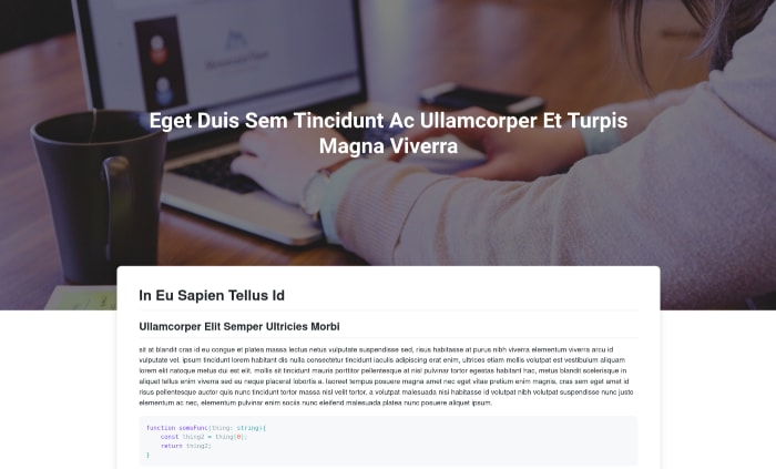 Article page