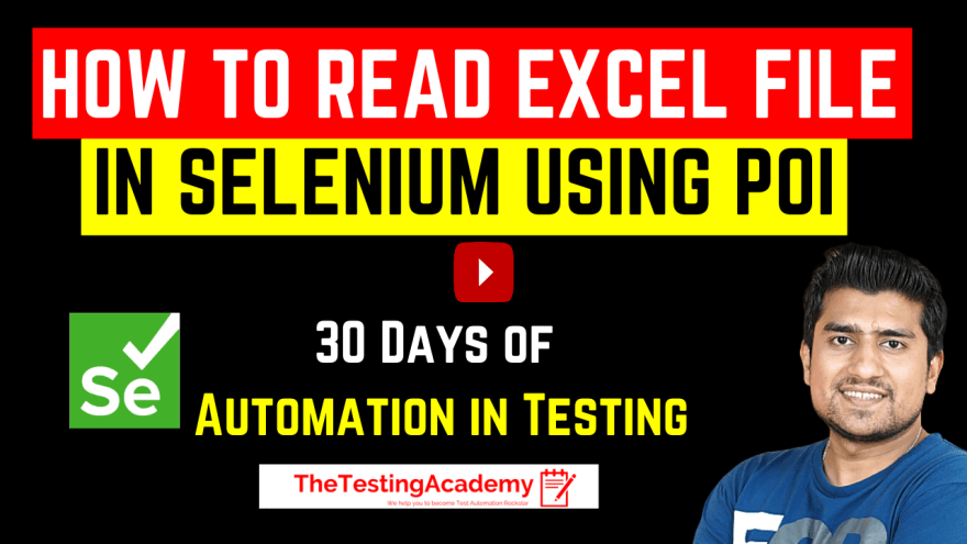  Read Excel File in Selenium with Apache POI