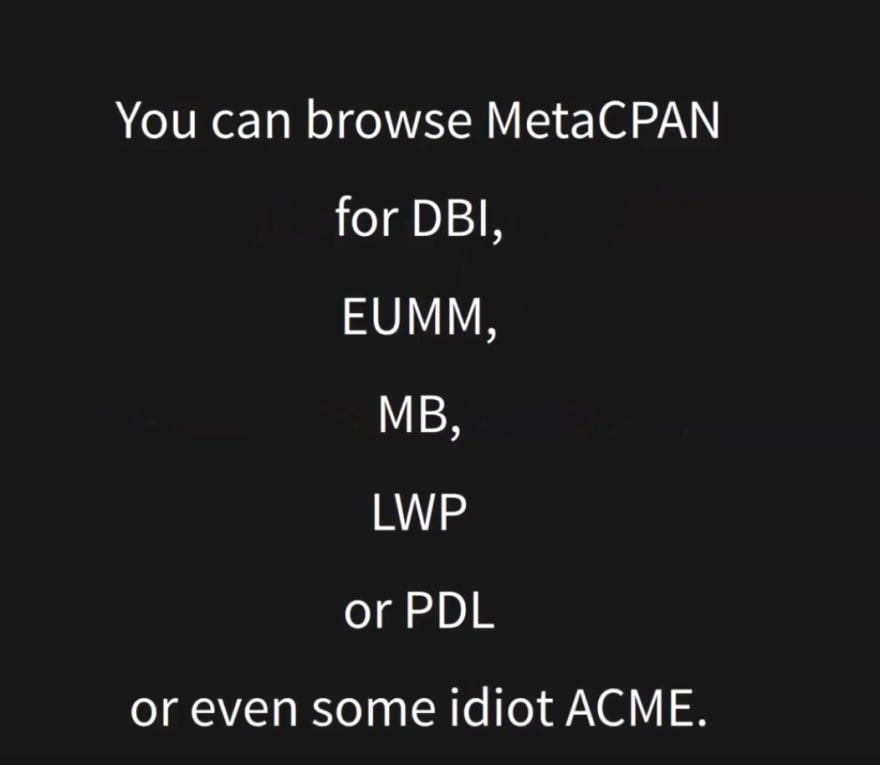 Once Upon Perl Acronyms