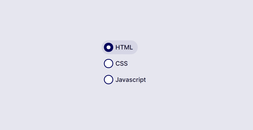 buttonbar html css radiobutton