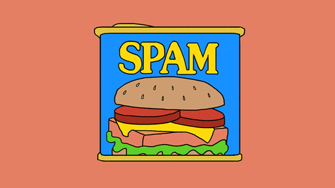 cartoon can of spam spinning around three dimensionally