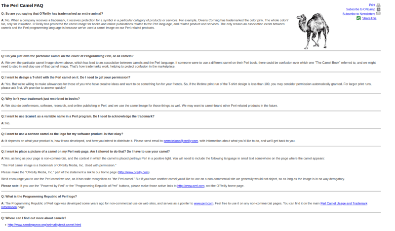 Perl Camel FAQ