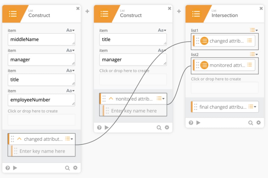 A flow with renamed variables