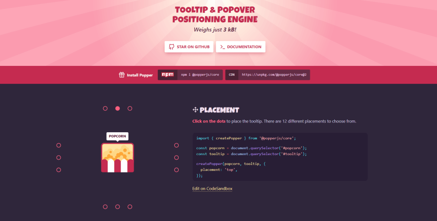 react-popperのスクリーンショット
