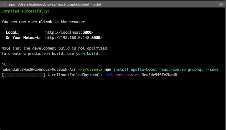 GraphQL client