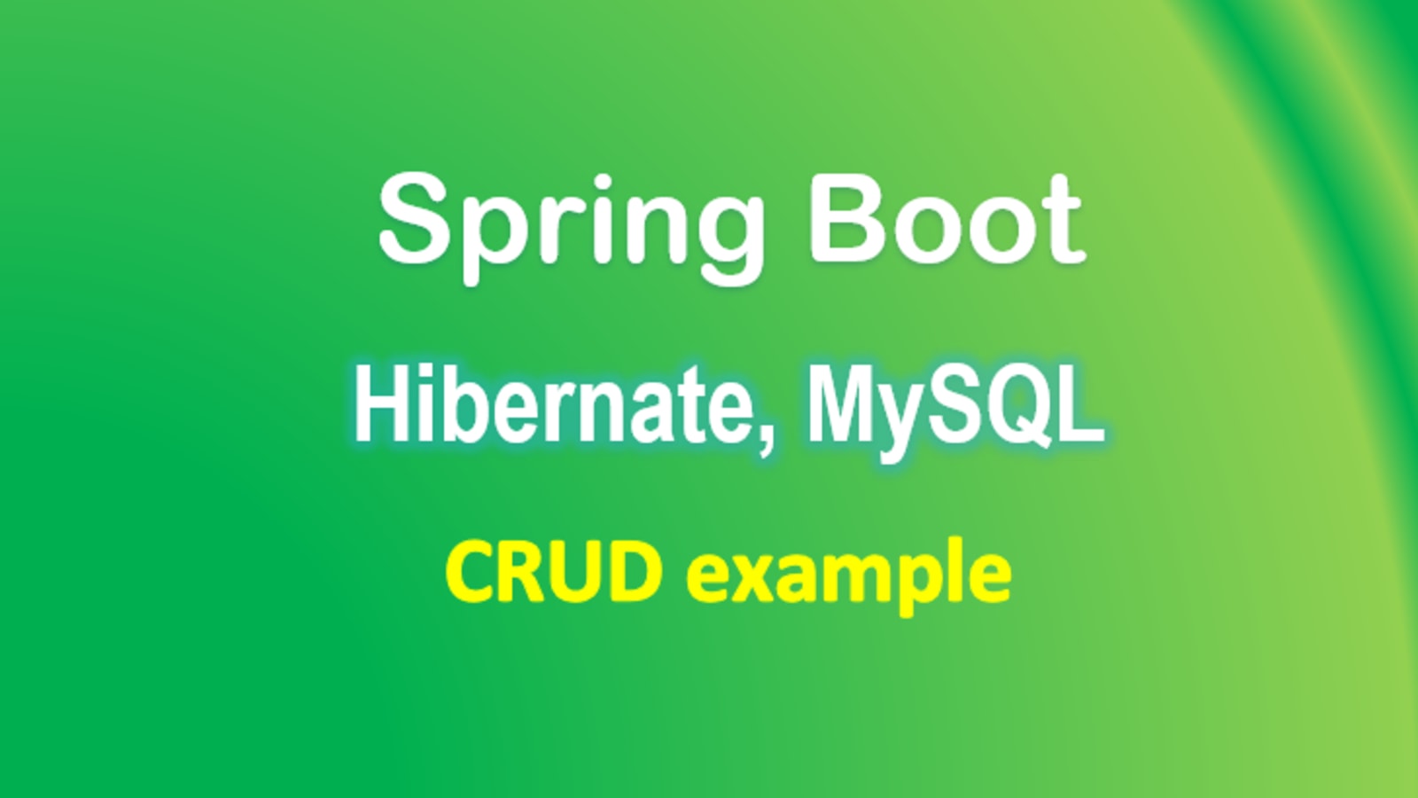 Spring boot crud operations example with hibernate