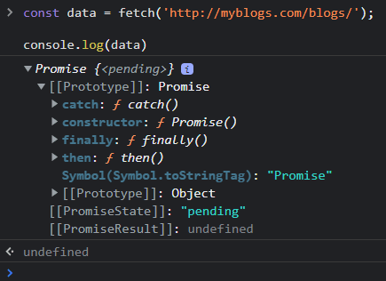 PromiseResult is undefined when the state is depending