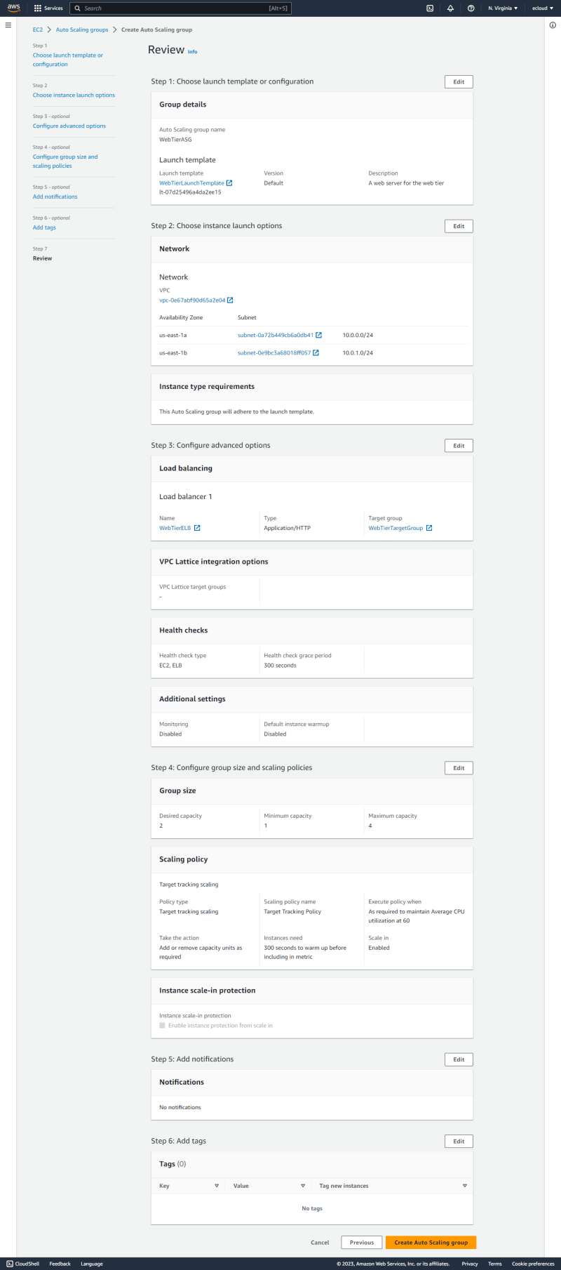 Web Tier ASG Review