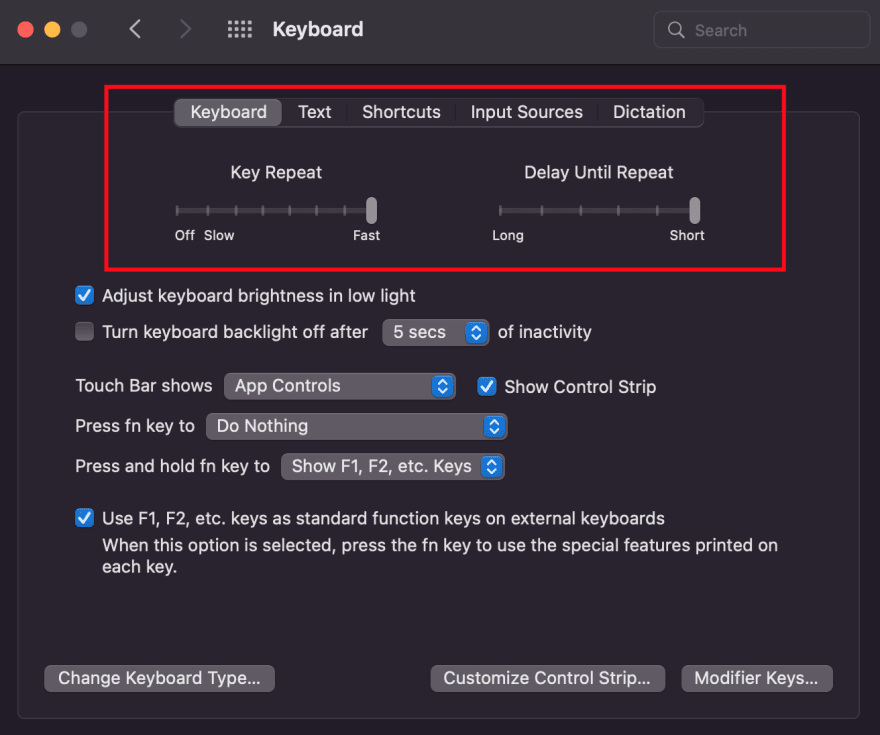 keyboard Cursor - preferences
