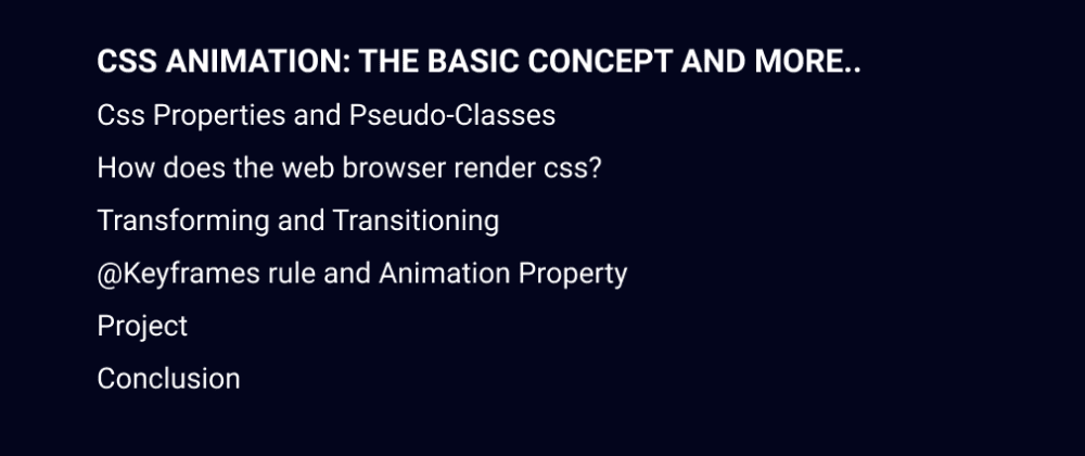 Css Animation The Basic Concept And More Dev