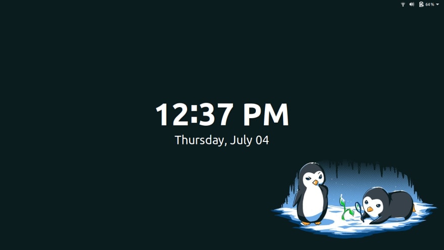 Linux Desktop Lock Screen: \