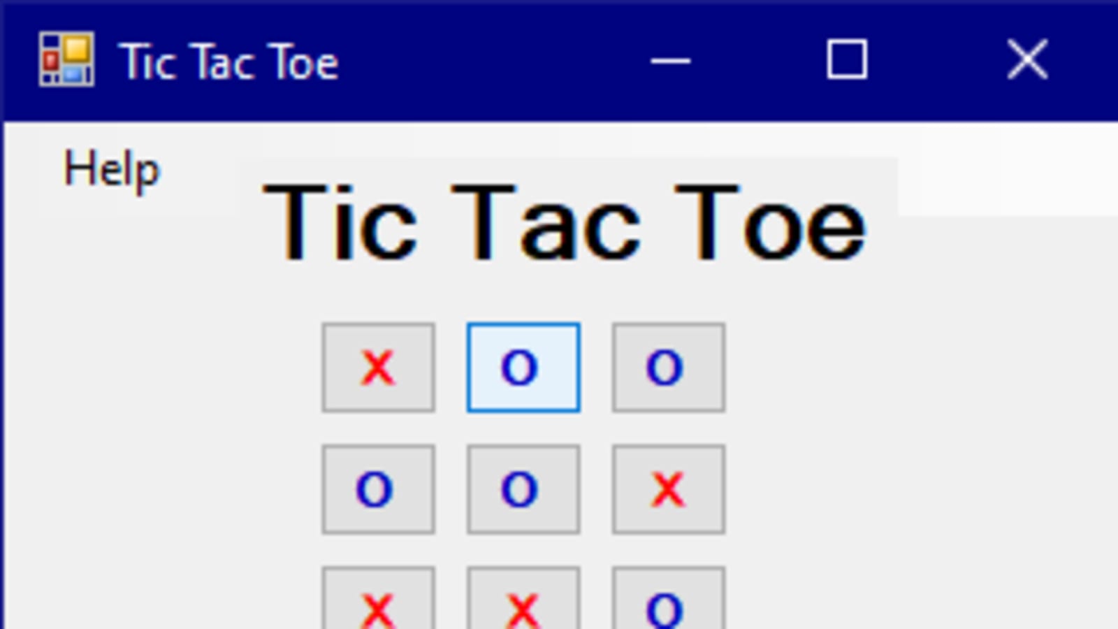 Download C# Tic Tac Toe Game Project Source Code