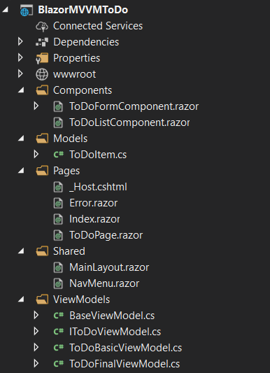 Project's tree structure