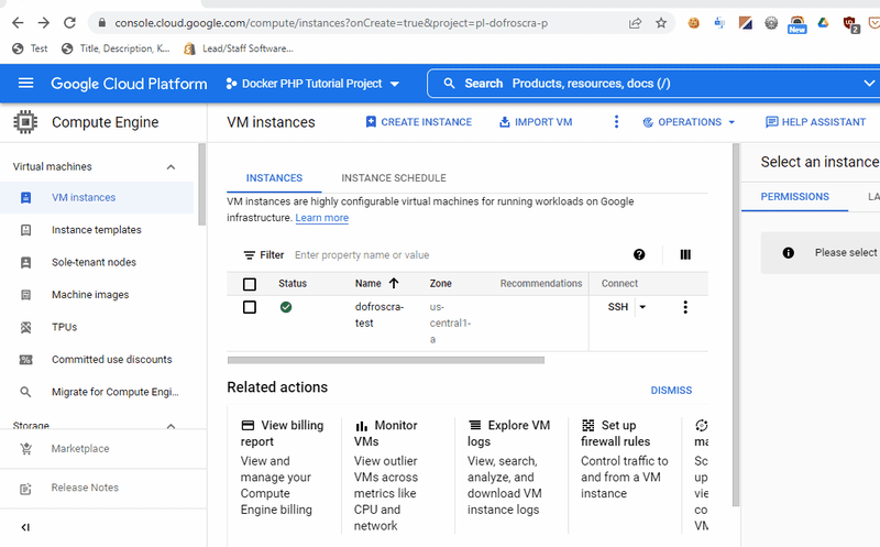 Connect via Cloud Console UI