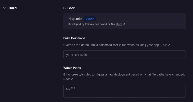 Build command