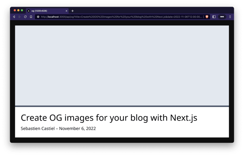First version of our OG image