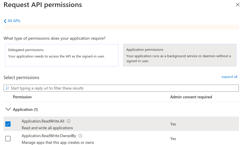 Application Permissions