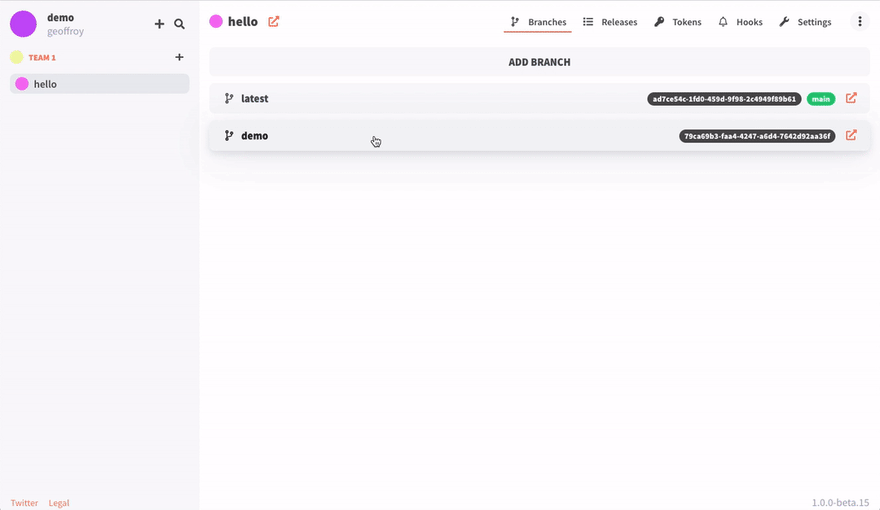 Create env redirect for demo branch