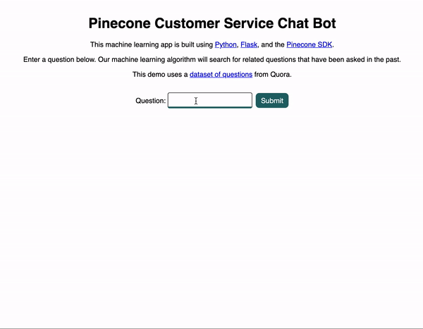 customer service chatbot python