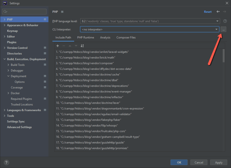 PHP settings