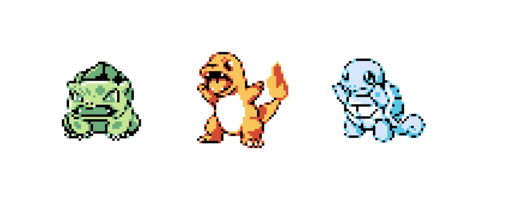 Starter Sprite Differences Between Pokemon Black/White and Pokemon