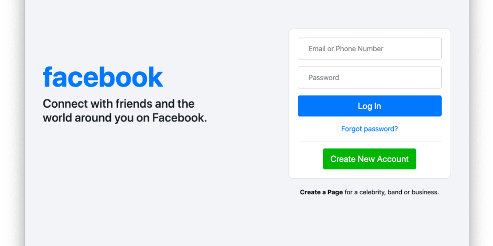 How to create Facebook login Page ~ CODING-GREED