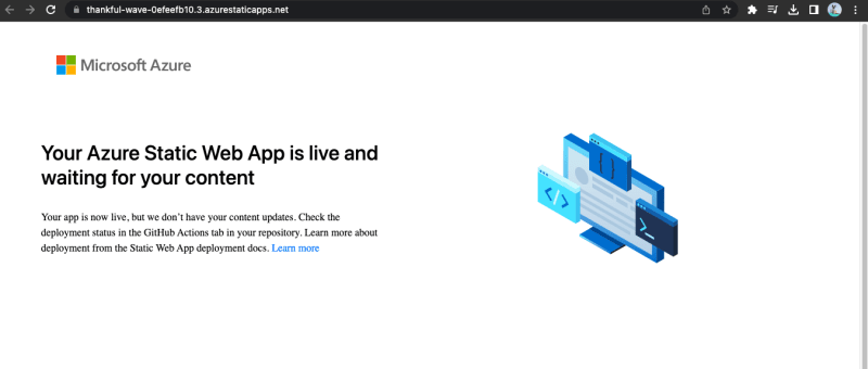 Deployed static app