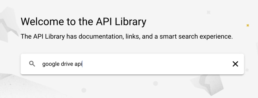 Search google drive api