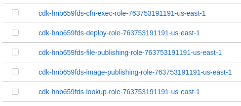 Roles that the CDK makes