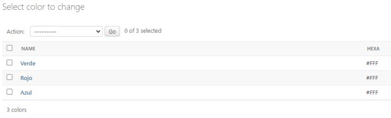 Django Admin registros